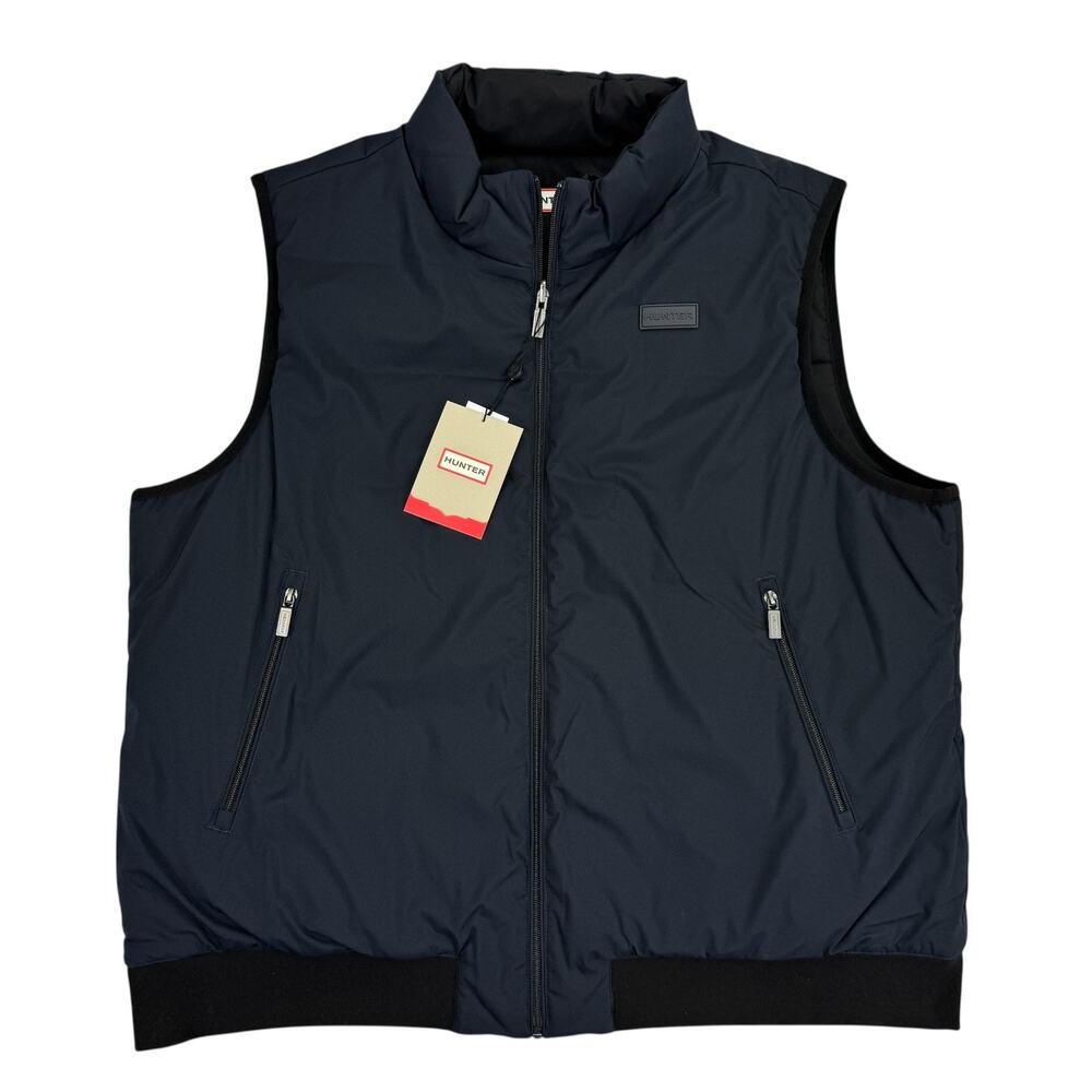 Hunter Mens Reversible Stand-Collar Regular Fit Vest Night Sky Black 2XL